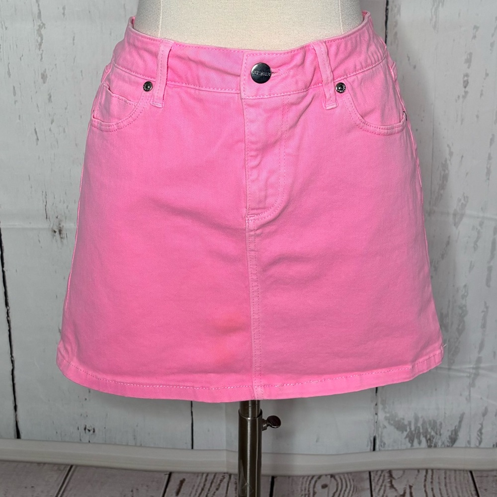 Pink A-Line Mini Skirt for Night Out